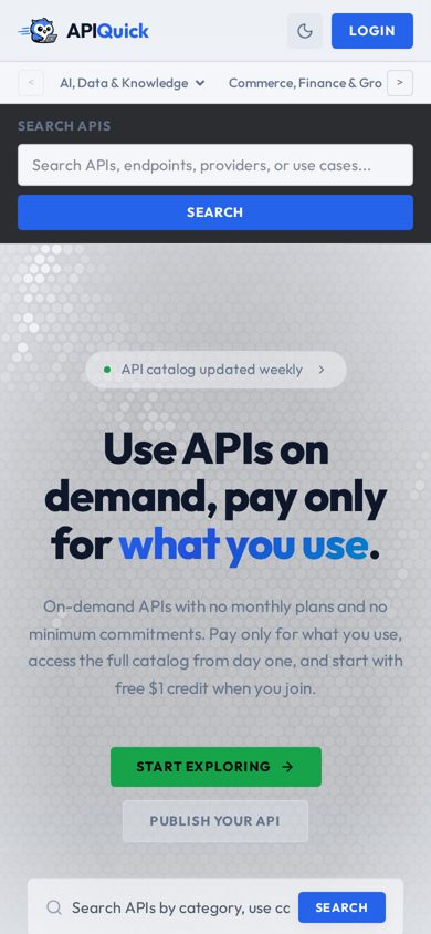 apiquick.io on a phone