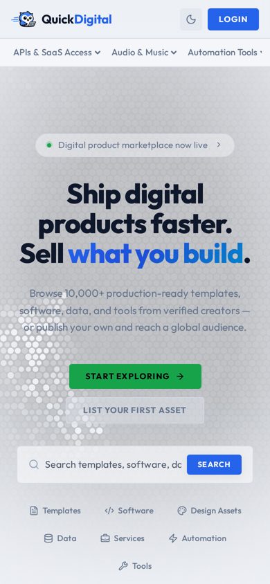 quickdigital.io on a phone